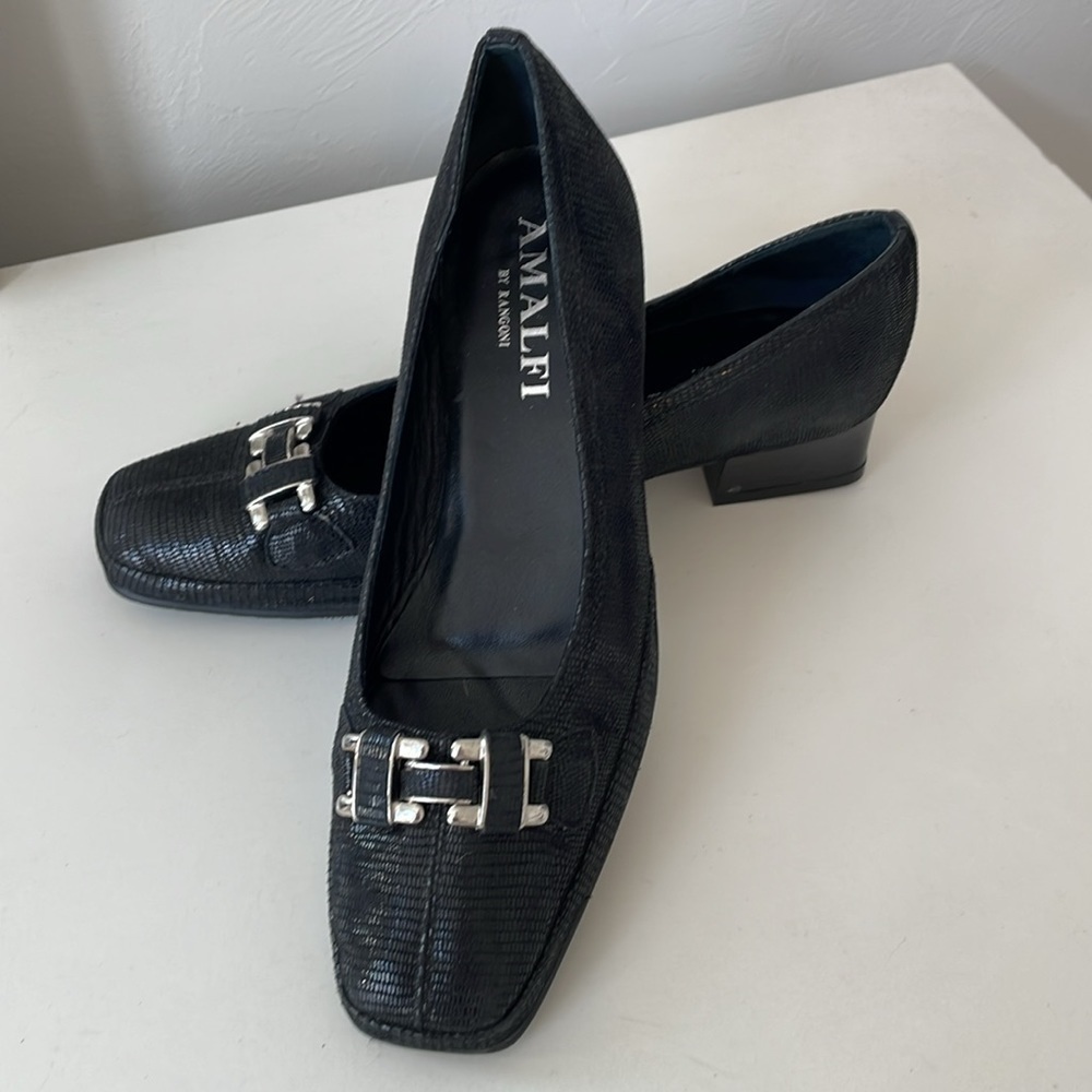 NWOT Amalfi by Rangoni Leather Box Heels